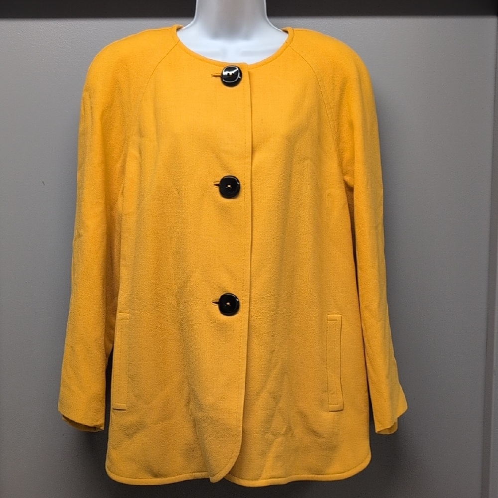 Saks Fifth Avenue Helga Yellow Cape Jacket Vintage